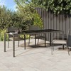 vidaXL Garden Dining Table Brown 98.4 x 39.4 x 29.5 in Poly rattan - 2 of 4