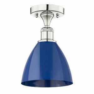 Plymouth Dome - 1 Light Semi-Flush Mount In Industrial Style-11.25 Inches Tall and 7.5 Inches Wide - 1 of 1