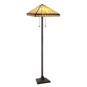 Chloe Lighting CH3T318IM18-FL2 Mission Copper-Foiled Blackish Bronze Floor Lamp - 1 of 4