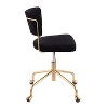 TiramisuBest Gold Metal & Black Velvet Task Chair - Adjustable Height, 360¡ã Swivel - 2 of 4