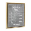 Stupell Industries Kitchen Rules Bon Appetit Sign Floating Frame Canvas Art - 2 of 4