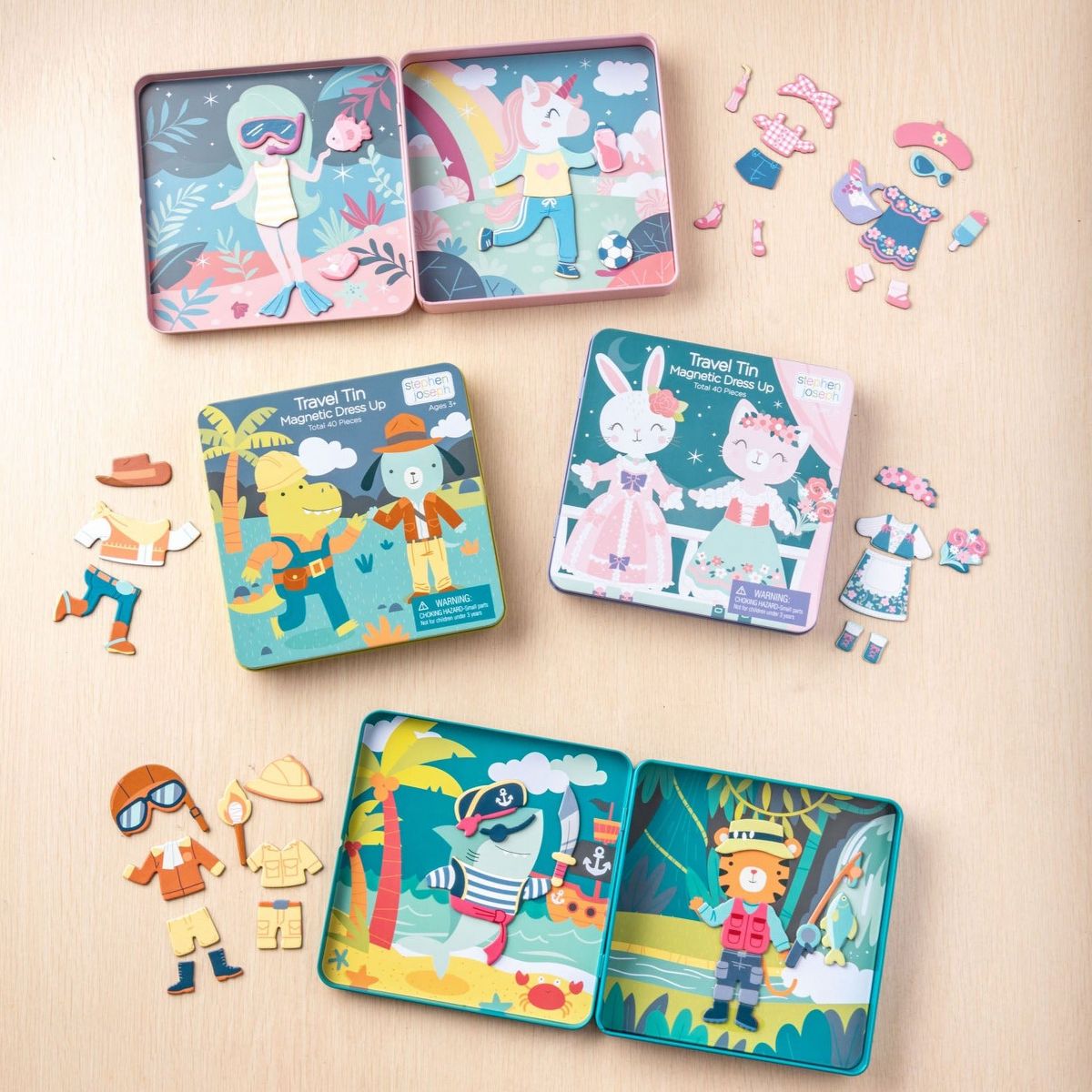 Stephen Joseph Gifts Kids Travel Tin Magnetic Dress Up - thumbnail 2