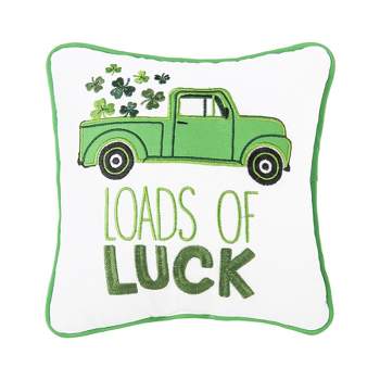 C&F Home 10" x 10" Loads Of Luck St. Patrick's Day Embroidered Throw Pillow