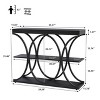 39" Industrial Entryway Table, 3 Tier Narrow Long Sofa Table, Behind Couch Console Table with Metal Frame for Living Room Hallway Foyer - 2 of 4