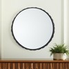 HomeRoots 30" Black Metal Scalloped Framed Accent Mirror - 2 of 4