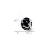 Black Bow Jewelry White & Black Glitter Overlay Glass & Sterling Silver Bead Charm, 15mm - 3 of 4