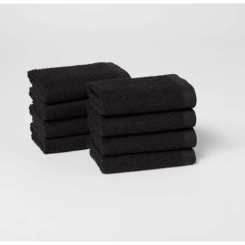 Black Damask Bath towels, black damask, black towels, hand towels, cream,  ivory, bathroom, black and cream, towels, bath towels