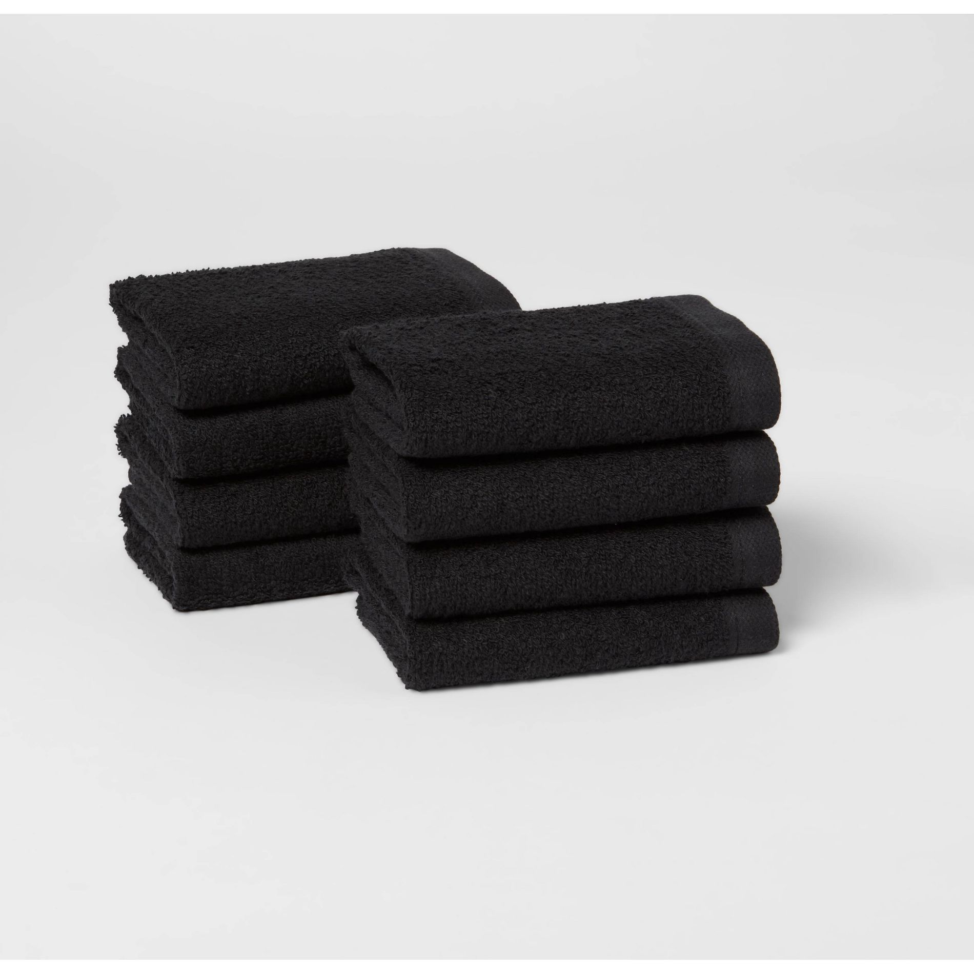8pk Antimicrobial Washcloth Set - Room Essentials™: Midweight Cotton Terry, Machine Washable
