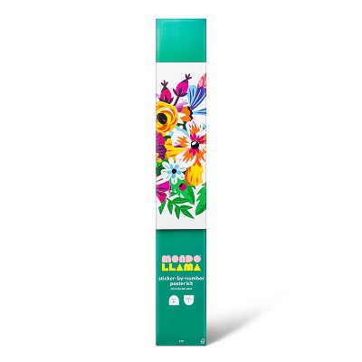 Sticker-By-Number Poster Kit Floral - Mondo Llama™