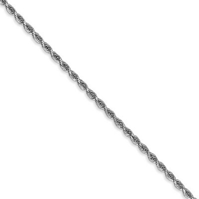 Black Bow Jewelry 2mm, 14k White Gold D/C Quadruple Rope Chain Necklace