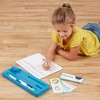 ECR4Kids Printing Practice Station with Tracing Cards, Pens and Eraser, White/Blue - 3 of 4
