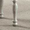 Natali Transitional Linen-Like Fabric Bench Antique White: Upholstered Seat, Wood Legs - HOMES: Inside + Out - 3 of 3