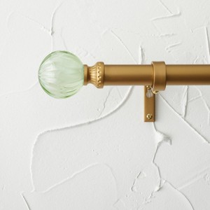 Faux Jade Ball Curtain Rod Brass - Opalhouse™ designed with Jungalow™ - 1 of 3