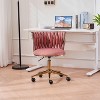 NicBex Adjustable Height Home Office Chair with Golden Metal Base and Wheels for Work Study Vanity,Bedroom - 2 of 4