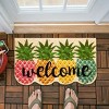 Evergreenful Pineapples Shaped Indoor Outdoor Natural Coir Doormat 1'4"x2'4" Multicolored - 2 of 4