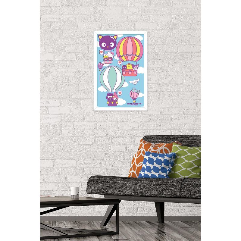 Trends International Hello Kitty and Friends: 22 Seize The Moment - Hot Air Balloons Framed Wall Poster Prints, 2 of 7