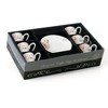 Lorren Home 2oz.Espresso Set-Service for Six Pink Floral and Butterfly Design - 4 of 4