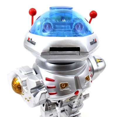 Insten Remote Control Dancing Robot with Disc Dart Launcher, Silver, 11 in