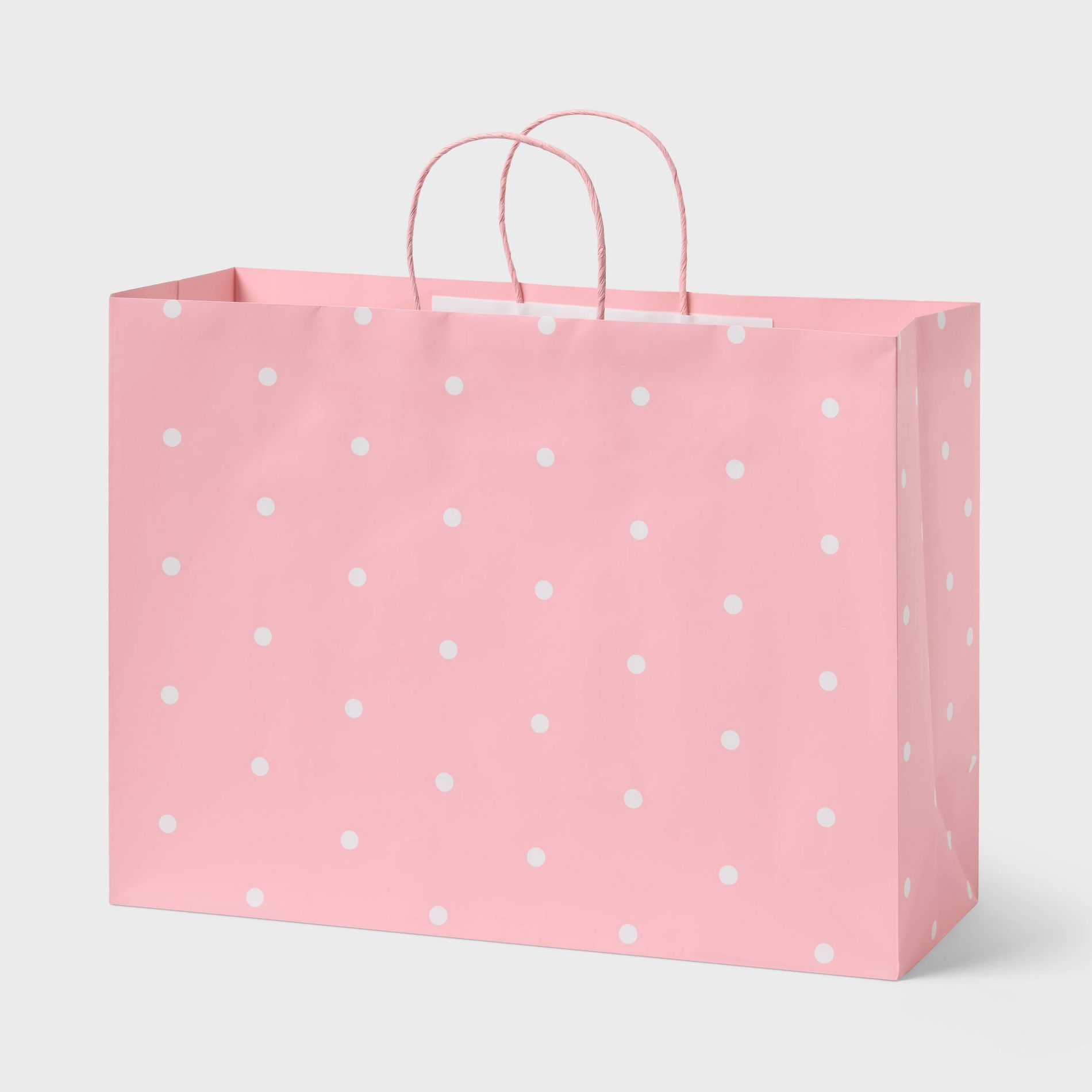 XL Polka Dots Gift Bag Pink/White - Spritz™