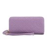 MKF Collection Honey Genuine Leather Quilted Flower-Embossed Women’s Wristlet Wallet by Mia K - 2 of 4