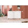 Modern metal foot six-drawer dining cabinet, combining high-quality wood and metal, simple style, dining/living room/kitchen storage cabinets - 2 of 4