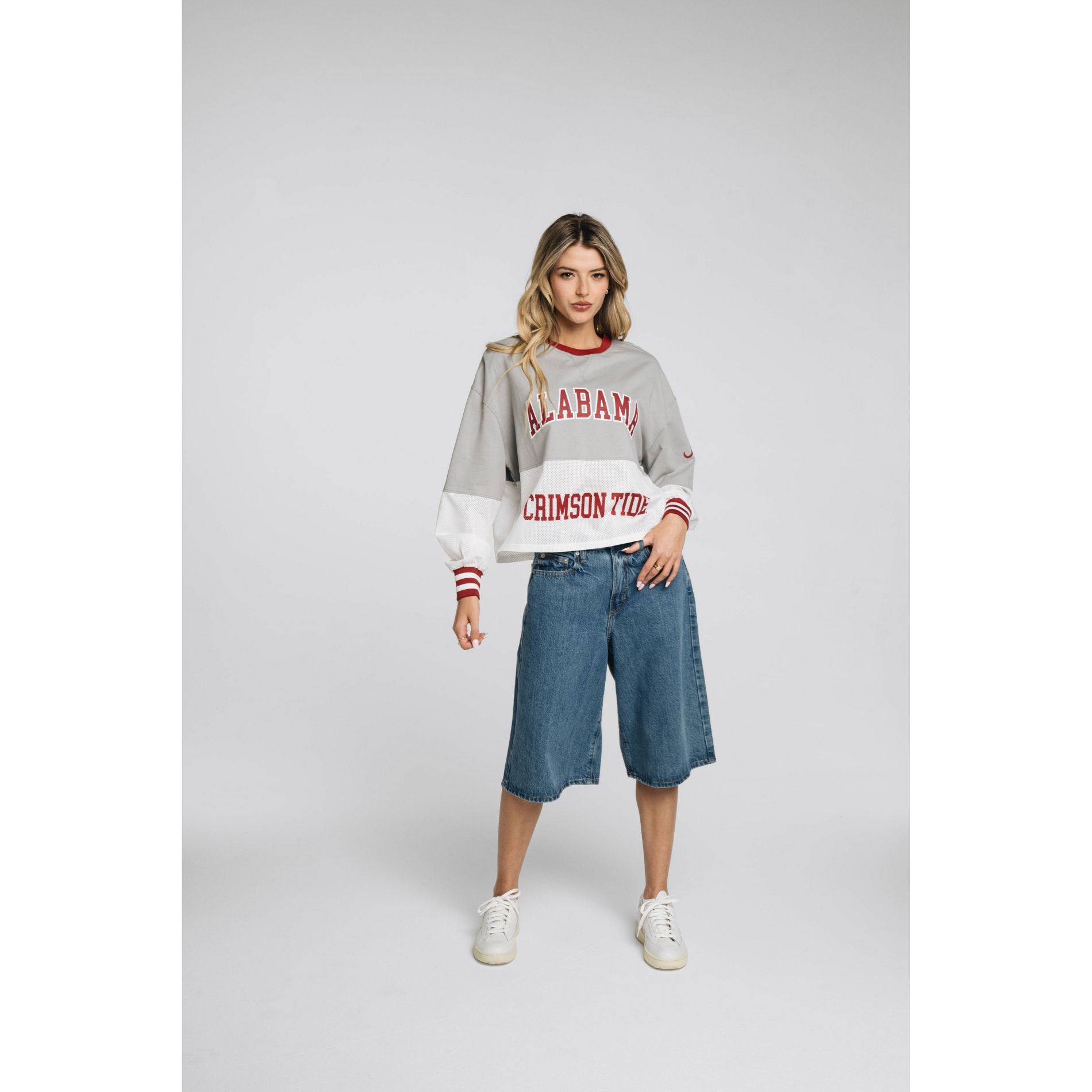 NCAA Alabama Crimson Tide Women's Fashion Crew Neck Fleece Sweatshirt
