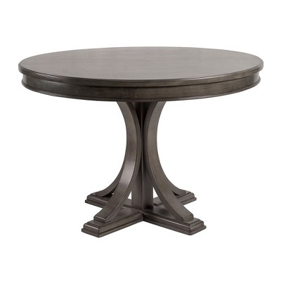 NicBex 44"/ 46"/54" Round Dining Table for 4 Seaters,Kitchen Table with Solid Wood/MDF Tabletop for Kitchen,Gray/White/Walnut