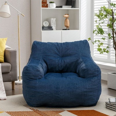 Bean Bag Couch With Filling Soft Velvet Fabric Bean Bag Chair Filled With Memory Sponge Comfy Beanbag Chair For Adults,Lazy Chair-Cuddlewood