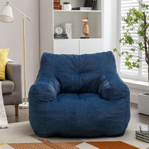 Bean Bag Couch With Filling Soft Velvet Fabric Bean Bag Chair Filled With Memory Sponge Comfy Beanbag Chair For Adults,Lazy Chair-Cuddlewood - 1 of 4