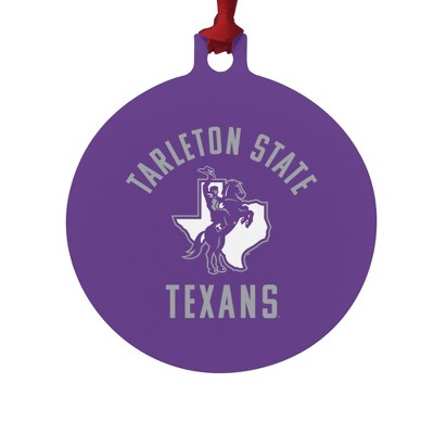 Tarleton State University Texans Aluminum Holiday Christmas Tree Ornament