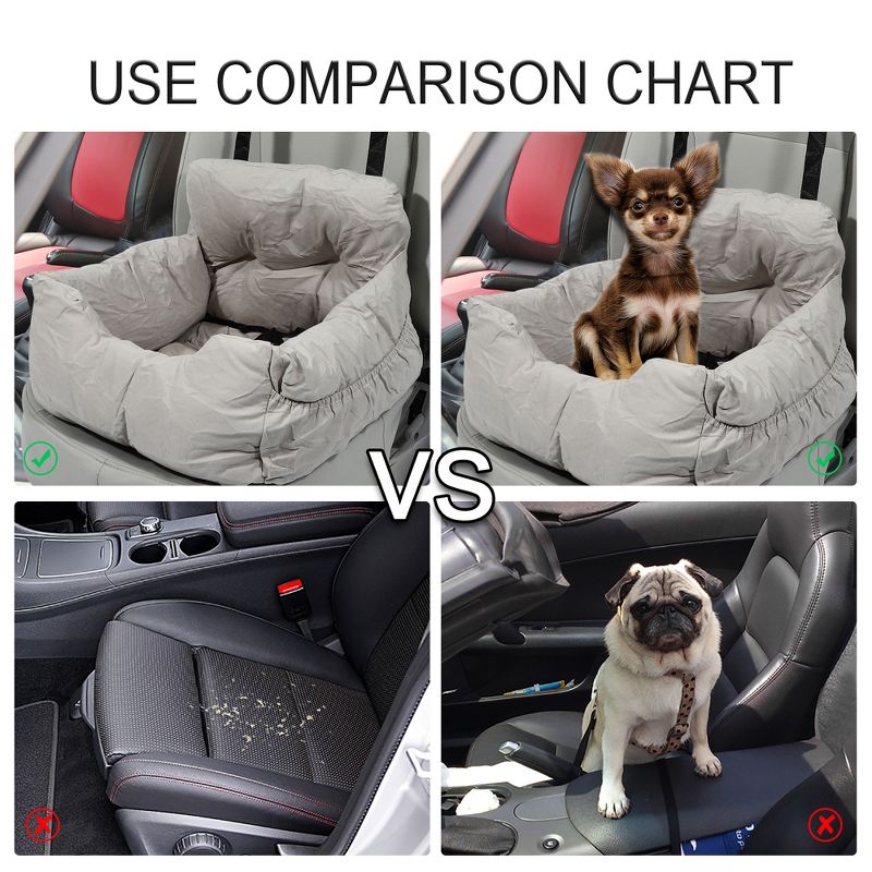 Unique Bargains Dog Car Seat with Straps, 5 of 7