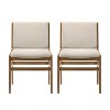 GDFStudio Galtin Contemporary Fabric Upholstered Wood Dining Chairs (Set of 2) - 2 of 4