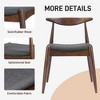 Kumasinova Set of 2 Retro Upholstered Dining Chairs, Ergonomic Arched Backrest Dining Room Chairs, Rubberwood Kitchen Chairs with Plush Cushions - 4 of 4