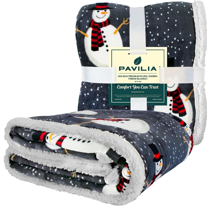 PAVILIA Fleece Plush Microfiber Throw Blanket for Couch, Sofa and Bed, Reversible, 5 of 10