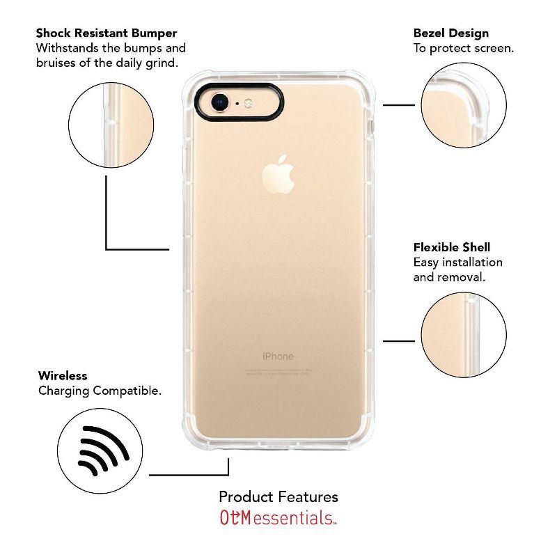 OTM Essentials Apple iPhone 8 Plus/7 Plus/6s Plus/6 Plus Tough Edge Geometrics & Patterns Clear Case, 3 of 42