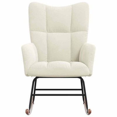 vidaXL Rocking Chair Accent Side Chair Padded Seat for Living Room Velvet