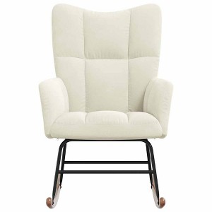 vidaXL Rocking Chair Accent Side Chair Padded Seat for Living Room Velvet - 1 of 4