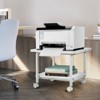 Tangkula 2-Tier Rolling Under Desk Printer Cart with 2 Storage Shelves Printer Stand for home office - 4 of 4