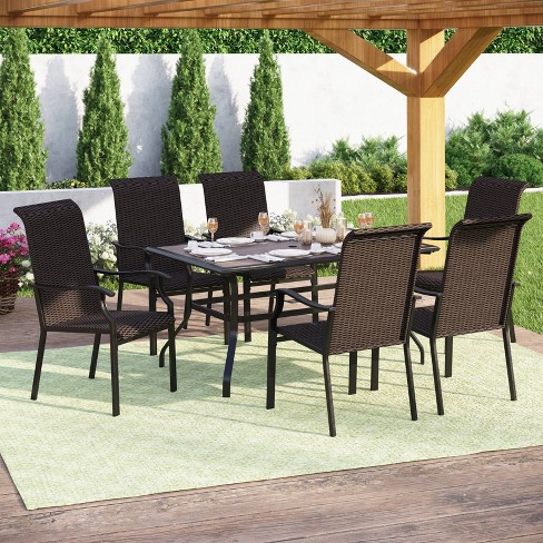 Plastic dining table cheap set 6 seater