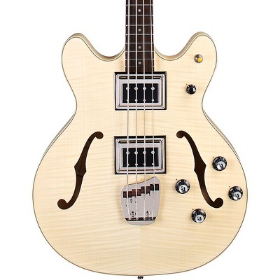 Guild Starfire Bass II Flamed Maple Short-Scale Semi-Hollow Electric Bass Guitar Natural