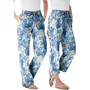 Woman Within Plus Size Petite Convertible Length Cargo Pant/Capri - 1 of 4