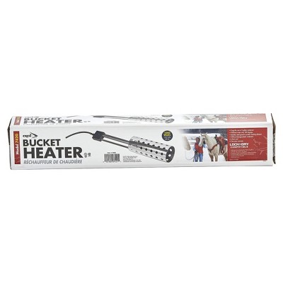 API 1000 Watt 120 Volt Stainless Steel Thermostatic Pail or Bucket Water Heater with 6 Foot Anti-Rub Cord and Galvanized Wire Guard, Silver