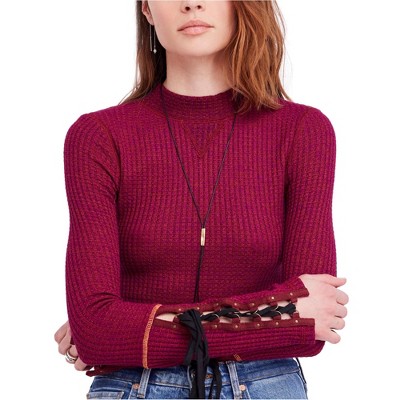 Free People Womens Mountaineer Cuff Basic T-Shirt