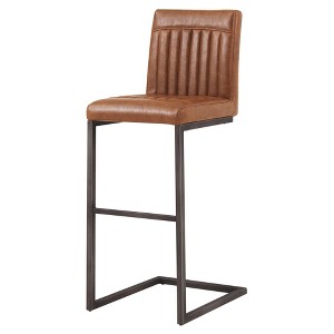 New Pacific Direct Ronan PU Leather Bar Stool,Set of 2 - 1 of 4