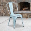 Emma and Oliver Commercial Grade Distressed Colorful Metal Indoor-Outdoor Stackable Chair - 2 of 4