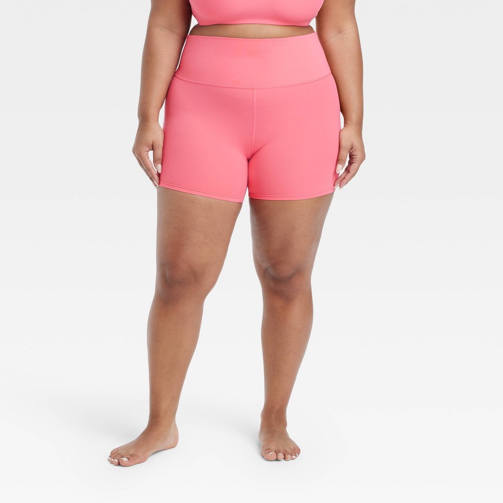 Women's Everyday Soft Ultra High-Rise Bike Shorts 6" - All In Motion™ Coral Pink 2X