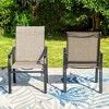 7pc Patio Dining Set with Rectangle Table with 1.57" Umbrella Hole & Sling Arm Chairs - Captiva Designs - image 3 of 4