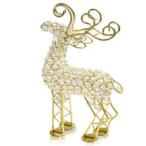 HomeRoots 19" Gold Metal Reindeer Figurine - 1 of 4
