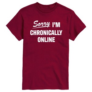 Men's - Instant Message - Sorry I'm Chronically Online Short Sleeve Graphic T-Shirt - 1 of 4