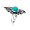 Ross-Simons Turquoise Marquise-Shaped Ring in Sterling Silver - 3 of 4